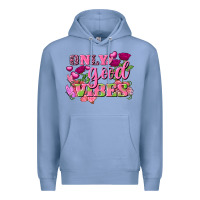Colony Blue Valentine's Day Only Good Vibes Premium Hoodie - FaDigitalArtStudio