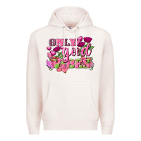 Pale Pink Valentine's Day Only Good Vibes Premium Hoodie - FaDigitalArtStudio