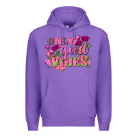 Purple Valentine's Day Only Good Vibes Premium Hoodie - FaDigitalArtStudio