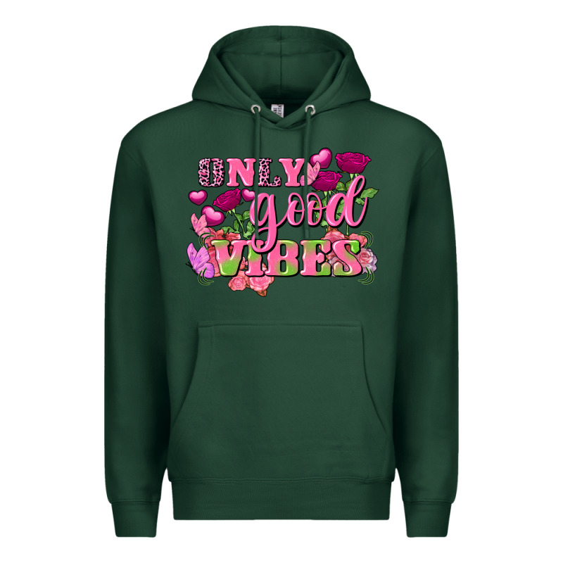 Valentine's Day Only Good Vibes Premium Hoodie by FaDigitalArtStudio | Teevron
