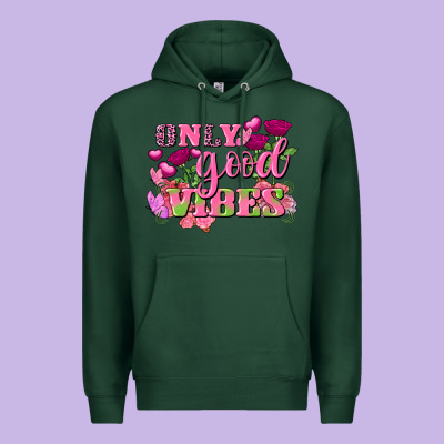 Valentine's Day Only Good Vibes Premium Hoodie Designed By Fadigitalartstudio
