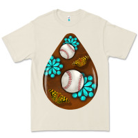 Bone baseball and western roses teardrop  1 Premium Tee - BundleAndBundleShop