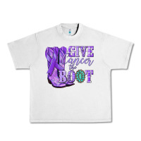 Lunar Rock Give Cancer the boot purple ribbon Urban Heavy Tee - NancyCooperArtShop