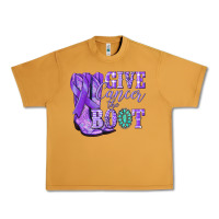 Peanut Butter Give Cancer the boot purple ribbon Urban Heavy Tee - NancyCooperArtShop
