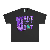 Give Cancer The Boot Purple Ribbon Urban Heavy Tee | Teevron