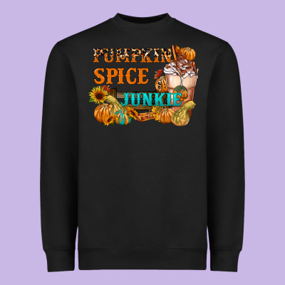 Pumpkin Spice Junkie Heavyweight Sweatshirt Designed By Fadigitalartstudio