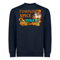 Navy Pumpkin Spice Junkie Heavyweight Sweatshirt - FaDigitalArtStudio