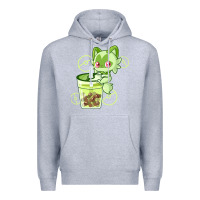 Heather Grey sprigatito matcha bubble classic . Premium Hoodie - tuanDangUi