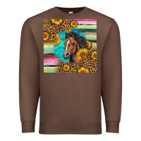Chestnut quarter horse aztec pattern Premium Sweatshirt - LillyAllenDesigns