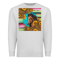 Dove Grey quarter horse aztec pattern Premium Sweatshirt - LillyAllenDesigns