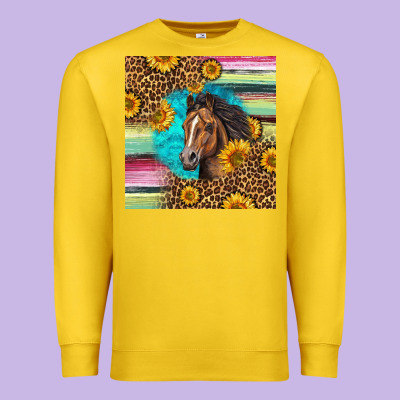 Quarter Horse Aztec Pattern Premium Sweatshirt Designed By Lillyallendesigns