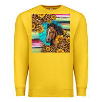 Lemon quarter horse aztec pattern Premium Sweatshirt - LillyAllenDesigns