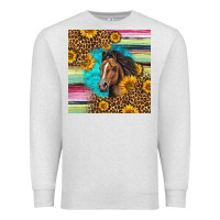 Oatmeal Heather quarter horse aztec pattern Premium Sweatshirt - LillyAllenDesigns