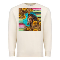 Sandshell quarter horse aztec pattern Premium Sweatshirt - LillyAllenDesigns