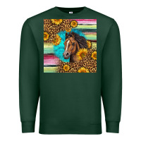 Sports Green quarter horse aztec pattern Premium Sweatshirt - LillyAllenDesigns