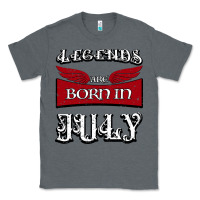 Charcoal Heather Legends are born in July Classic Tee - Bettercallsaul