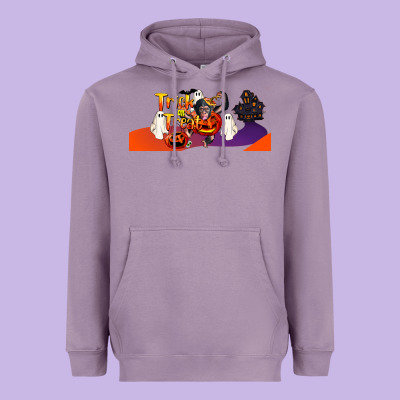 Trick Or Treat Baby Chimpanzee Heavyweight Hoodie Designed By Lillyallendesigns