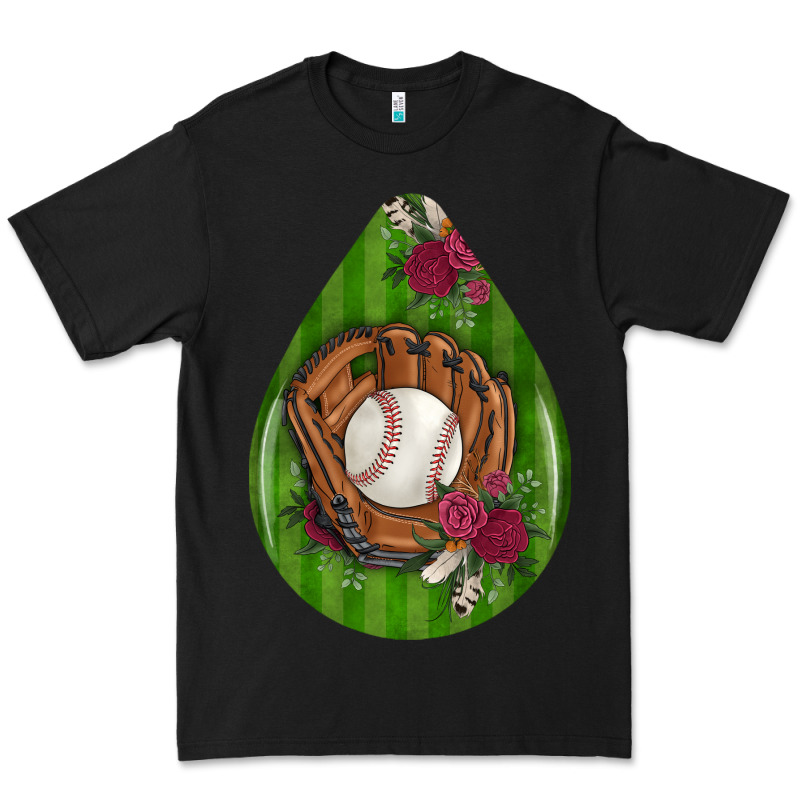 Baseball And Western Roses Teardrop  4 Premium Tee by BundleAndBundleShop | Teevron