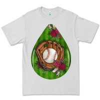 Dove Grey baseball and western roses teardrop  4 Premium Tee - BundleAndBundleShop
