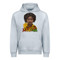 Heather Grey juneteenth black boy Urban Hoodie - BarkalooDesign
