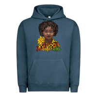 Pigment Midnight Navy juneteenth black boy Urban Hoodie - BarkalooDesign