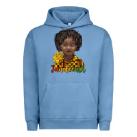 Pigment Pebble Blue juneteenth black boy Urban Hoodie - BarkalooDesign