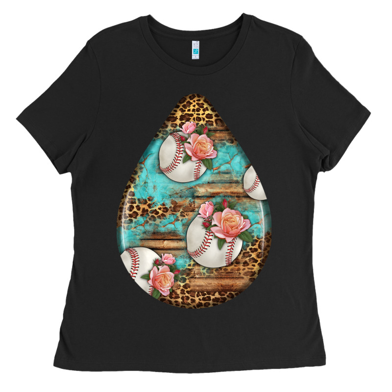 American Football And Western Roses Teardrop Ladies Tee by BundleAndBundleShop | Teevron