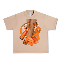 Burro Kidney Cancer diva orange ribbon Urban Heavy Tee - NancyCooperArtShop