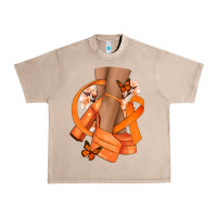French Oak Kidney Cancer diva orange ribbon Urban Heavy Tee - NancyCooperArtShop