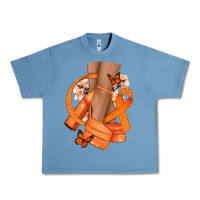 Pebble Blue Kidney Cancer diva orange ribbon Urban Heavy Tee - NancyCooperArtShop