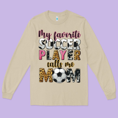 My Favorite Soccer Player Calls Me Mom Long Sleeve Tee Designed By Cowgirlartshop