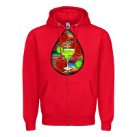 Red mexican teardrop  4 Zipper Hoodie - BundleAndBundleShop