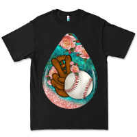 Black baseball and western roses teardrop  3 Premium Tee - BundleAndBundleShop