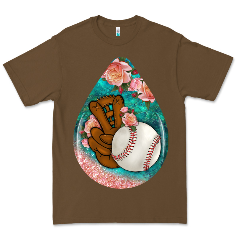Baseball And Western Roses Teardrop  3 Premium Tee by BundleAndBundleShop | Teevron