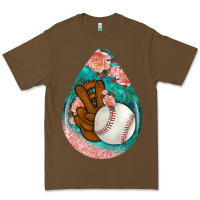 Cacao baseball and western roses teardrop  3 Premium Tee - BundleAndBundleShop