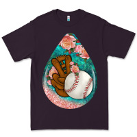 Plum baseball and western roses teardrop  3 Premium Tee - BundleAndBundleShop