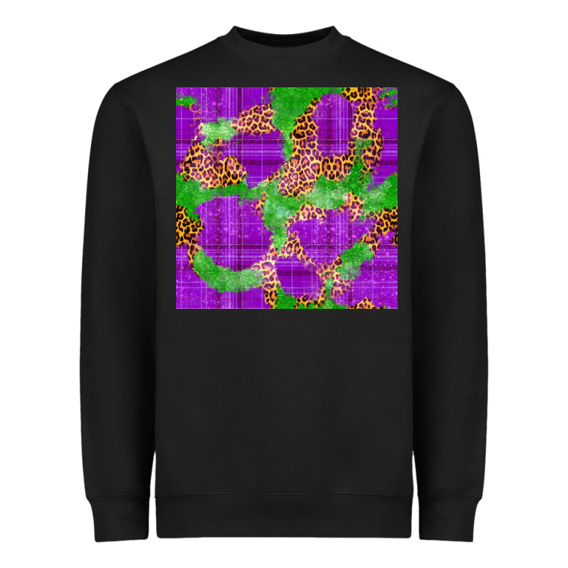 Mardi Gras Leopard Seamless Pattern Heavyweight Sweatshirt by FaDigitalArtStudio | Teevron