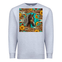 Heather Grey western tennessee horse Premium Sweatshirt - LillyAllenDesigns