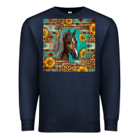 Navy western tennessee horse Premium Sweatshirt - LillyAllenDesigns