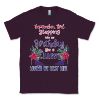 Plum Womens September Girl Stepping Into My Birthday Classic Tee - Bettercallsaul