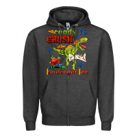 Charcoal Heather ready to crush kindergarten Zipper Hoodie - BundleAndBundleShop