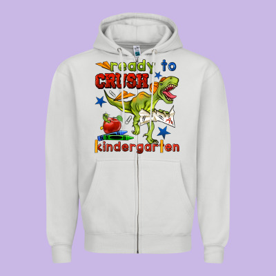 Ready To Crush Kindergarten Zipper Hoodie Designed By Bundleandbundleshop