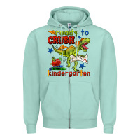 Seafoam ready to crush kindergarten Zipper Hoodie - BundleAndBundleShop