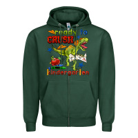 Sports Green ready to crush kindergarten Zipper Hoodie - BundleAndBundleShop