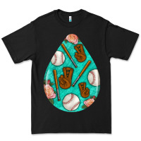 Black baseball and western roses teardrop  5 Premium Tee - BundleAndBundleShop