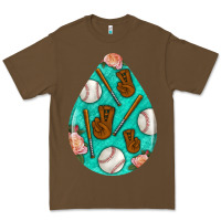 Cacao baseball and western roses teardrop  5 Premium Tee - BundleAndBundleShop