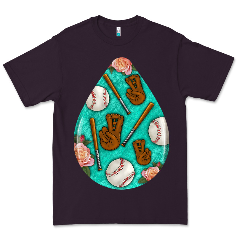 Baseball And Western Roses Teardrop  5 Premium Tee by BundleAndBundleShop | Teevron