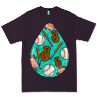 Plum baseball and western roses teardrop  5 Premium Tee - BundleAndBundleShop