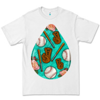 White baseball and western roses teardrop  5 Premium Tee - BundleAndBundleShop