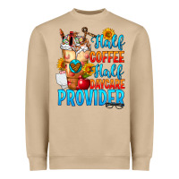 Mushroom Half coffee half daycare provider Heavyweight Sweatshirt - FaDigitalArtStudio